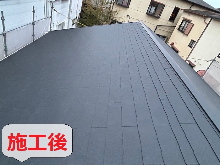 瓦屋根からコロニアルへの葺き替え工事後